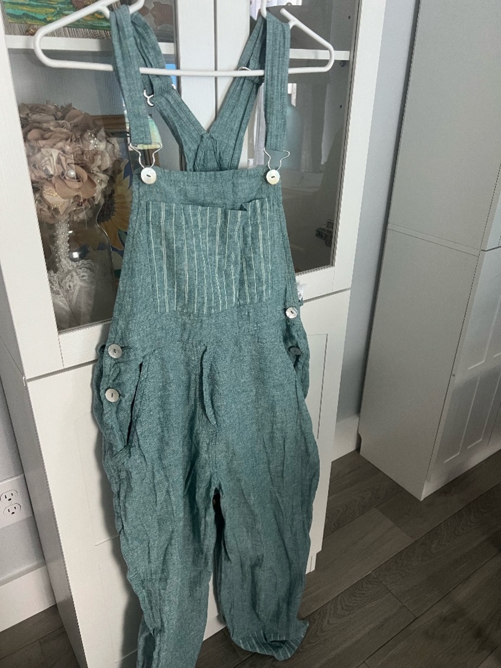 Handmade in CO, Goddess Gear overalls, made with hemp + organic cotton, Size M